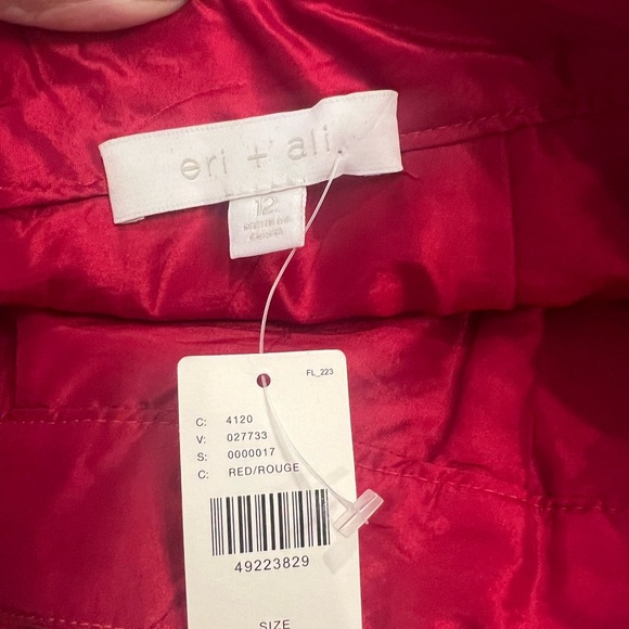 NWT Anthropologie Brand Red Faux Leather Skirt - Picture 11 of 13